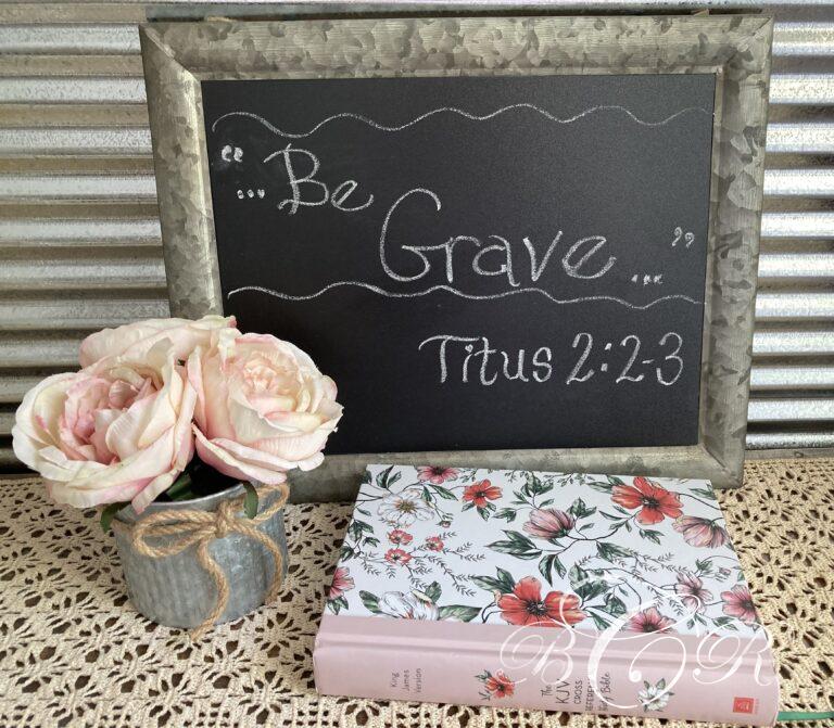 Learning How to Be Grave
