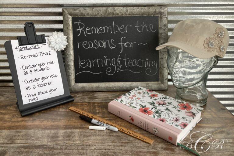 Remembering the Reasons for Teaching